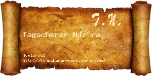 Tagscherer Nóra névjegykártya