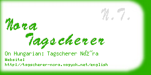 nora tagscherer business card